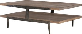 Cocktail Table MAITLAND-SMITH Lewis Aged Charcoal Bleached Walnut Iron Top - £4,811.32 GBP