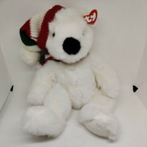 TY CLASSIC 14” WHITE HOLIDAY BEAR 1997 Vintage - £7.73 GBP