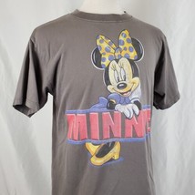 Vintage Minnie Mouse Walt Disney World T-Shirt Adult Large Gray Crew 90s... - $37.99