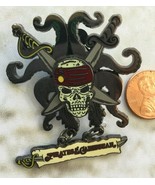 Disney Pirates of Caribbean Skull Crossed Swords &amp; Tentacles Dangle 3D P... - $9.13