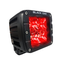 Black Oak 2&quot; Red LED Predator Hunting Pod Light - Flood Optics - Black Housing - - £87.66 GBP