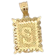 10k Yellow Gold Square "S" Pendant - $409.05