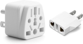 Europe to US Plug Adapter EU UK AU in CN JP Asia Italy Brazil to USA A B... - £18.74 GBP
