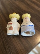 Vintage Salt And Pepper Shakers w Corks, Mexican Couple, Made in Japan - £8.31 GBP