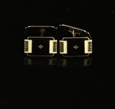 Norwegian sterling Silver Gilt &amp; Enamel Cufflinks by Aksel Holmsen - £70.60 GBP