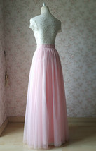 Pink Long Tulle Skirt Outfit Custom Plus Size Bridesmaid Tulle Skirt image 13