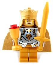 Minifigure Gold King Castle Knight Figure Lion Got Medieval Gifts Toys - £25.15 GBP