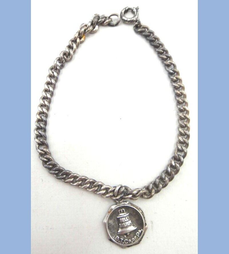 Primary image for vintage BELL TELEPHONE STERLING SILVER BRACELET btc PA jewelry