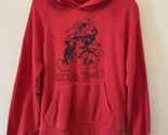Disney Mickey Good Times Hoodie Sweatshirt Mens Small Horace Distressed Red - $26.11