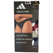 ADIDAS Underwear Women Large Multicolor Seamless Bikini 4 Pairs NWT! - £27.75 GBP