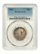 1921 25C PCGS VG10 - £244.30 GBP