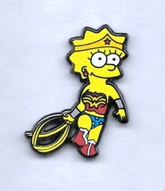The Simpsons TV Show Lisa as Wonder Woman Figure Metal Enamel Pin NEW UNUSED - £6.30 GBP
