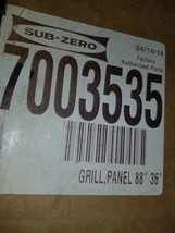 SUB-ZERO OVERLAY OR FLUSH INSET GRILL PANEL 7003535 - $202.95