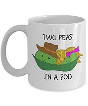 Two Peas In A Pod - Novelty 11oz White Ceramic Soulmate Mugs - Perfect Anniversa - £17.68 GBP