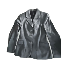 Devon-Aire 100% Wool Show Coat Jacket Ladies Size 10 Gray Pinstripe NEW image 3