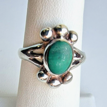 Native America 925 Sterling Silver Turquoise Ring Size 5.75 - $30.86