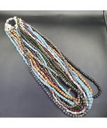 10 Stränge Vintage AFRIKANISCH Multicolor Streifen GLASPERLEN 5-7MM Hals... - $1,685.19 MXN