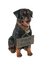 Buddy Rottweiler Guard Dog Indoor Outdoor Statue with Reversible Message... - $69.29