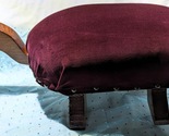 Vintage Handmade Burghundy &quot;Turtle&quot; Foot Stool - $49.95