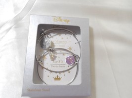 Disney 2-Pc. Set Mother &amp; Child Princess Tiara Charm Bangle Bracelets A1511 $75 - £16.80 GBP