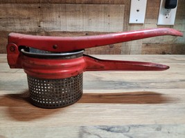 Vintage Handy Things Potato Ricer- Red Metal Handle USA - Circa 1950s - $16.80