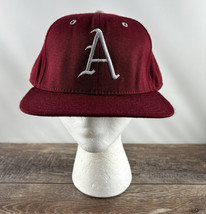 Arkansas Razorbacks DeLong Fitted Baseball Hat Red Vintage - Size 7 3/4 - £23.45 GBP