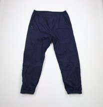 Vintage 90s Eddie Bauer Mens XL Blank Waterproof Cuffed Joggers Pants Navy Blue - £42.79 GBP