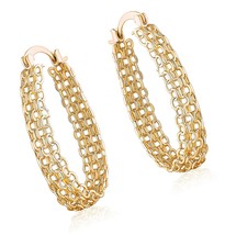 Gold Filigree Earrings for Women | Barzel 18K Gold Plated - £44.07 GBP
