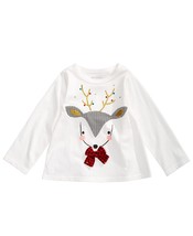 First Impressions Infant Boys Reindeer Applique T-Shirt,Angel White,24 M... - $15.60