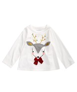 First Impressions Infant Boys Reindeer Applique T-Shirt,Angel White,24 M... - £12.45 GBP