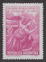 1968 ARGENTINA Stamp - The Annunciation Leonard Di Vinci 20c, SC#854 D53 - $0.99