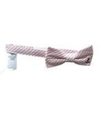 Janie and Jack Seersucker Bowtie scarf pink stripe Size 0-12 months New - $223.03 MXN