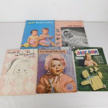 Knitting &amp; Crochet Lot of 5 Baby Instruction Booklets Patterns Star Bear... - $19.35