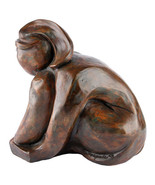 Seated Woman by Donna Malpiede 1998 Bronze-Colored Sculpture 11 1/2&quot; x 7... - £790.86 GBP