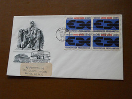1963 Emancipation Proclamation First Day Issue Envelope Stamp Abe Lincoln #1233 - £2.05 GBP