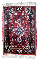 Handmade vintage Persian Malayer rug 1.3&#39; x 1.9&#39; (40cm x 58cm) 1970s - 1... - $191.43 CAD
