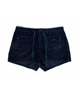 Vintage Juniors Aeropostale Navy Blue Corduroy Shorts Drawstring Retro S... - $917.59 MXN