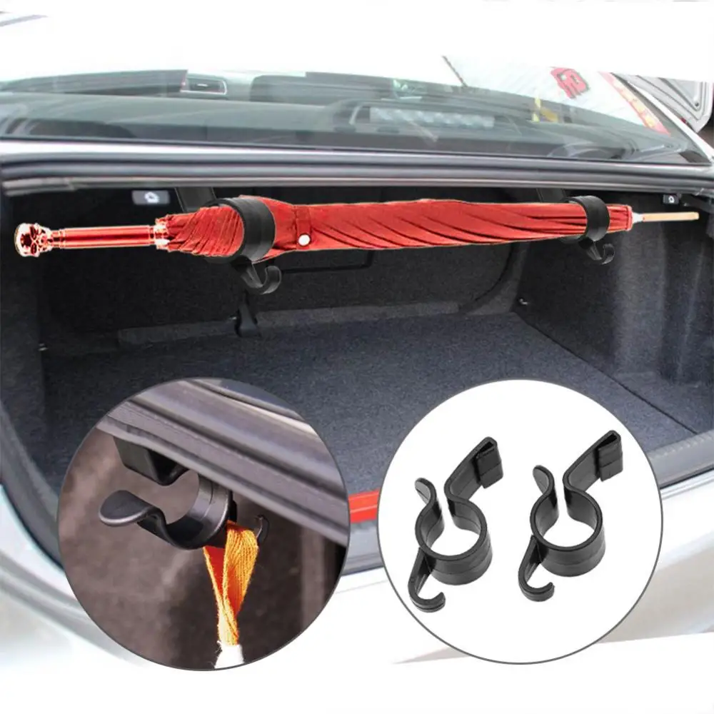 2Pcs/Set Car Rear Trunk Bracket Umbrella Holder Towel Hook - £12.37 GBP