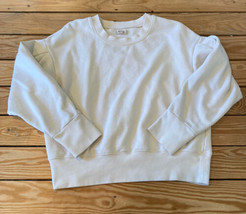 Madewell Women’s Puff Sleeve sweatshirt Size L Ivory P1 - £23.72 GBP