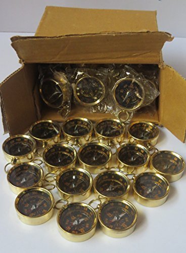 NauticalMart Brass Key Chain Compass Set Of 50 Units