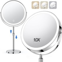 10X Large Lighted Makeup Mirror, Rechargeable 8&quot; Height, Gift For Women - £42.20 GBP