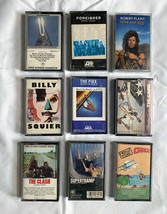 9 1980&#39;s Rock Cassette Tapes REO The Cars The FIXX Clash Supertramp Foreigner - £27.74 GBP