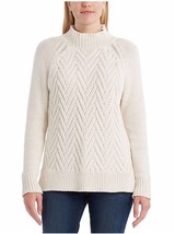 NWT Women&#39;s Chaps Textured Metallic Sparkle Mock Neck Sweater Sz Large - £28.39 GBP