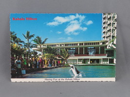Vintage Postcard - Kahala Hilton Hawaii Dolphin Show - Hawaiian Service ... - £11.79 GBP