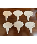 WHITE PORCELAIN Cheese Markers Set of 6 Charcuterie Very Good 3 Designs - €15,23 EUR