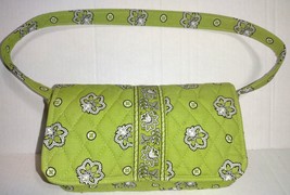 Vera Bradley Purse Hand Bag Kiwi Green Bandana 10 x 6 inches Magnetic Cl... - $13.30