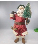1990 Possible Dreams Clothtique Santa Figurine Christmas Tree Toy Gift Bag - $24.99