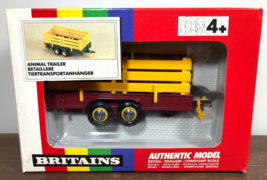 Britains 4-Wheeled FARM ANIMAL TRAILER Red #9555 NIB Tractor Truck Imple... - $29.69