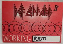 DEF LEPPARD - VINTAGE ORIGINAL CONCERT TOUR CLOTH BACKSTAGE PASS - £7.91 GBP