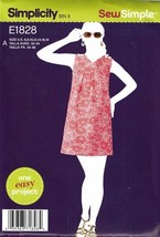Simplicity Sewing Pattern 1828 Mini Dress Misses Size 6-18 - £9.88 GBP